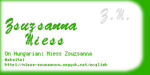 zsuzsanna miess business card